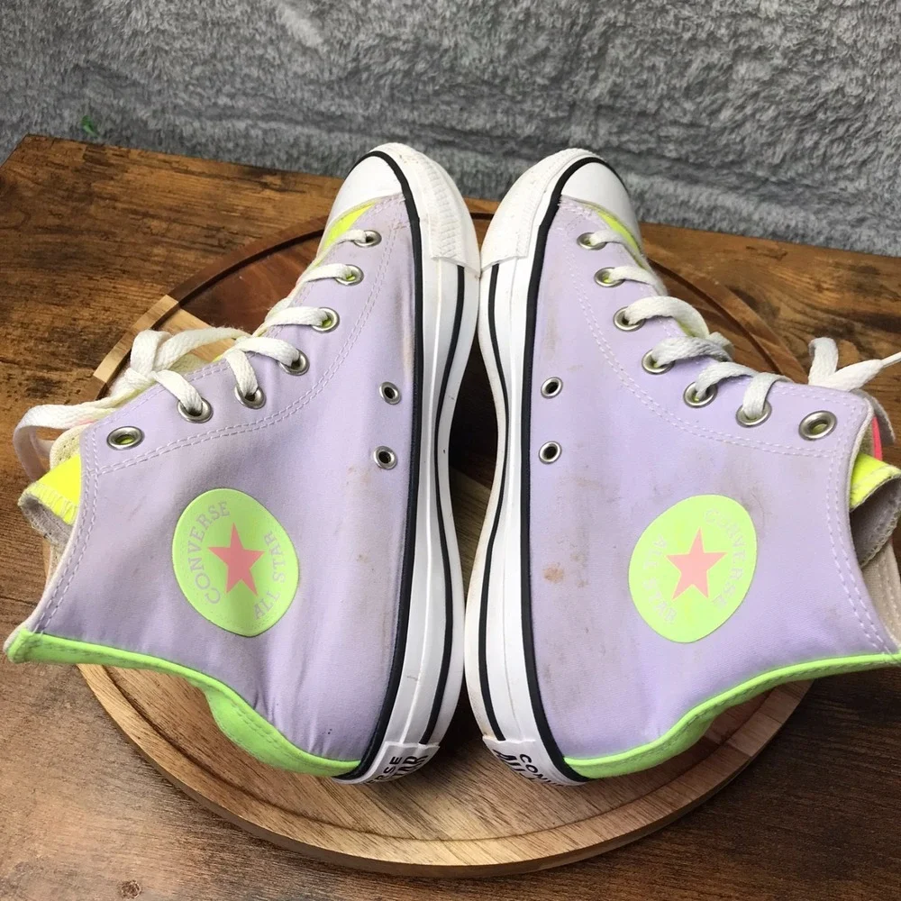 Converse Chuck Taylor All Star High Top M 6 W 8 Neon‎ Colorblock Sneakers
